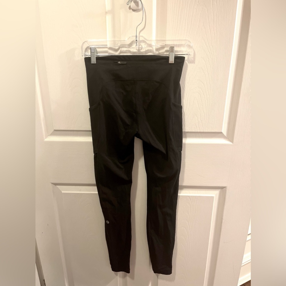 LuluLemon Running Leggings with Pockets and Back Zipper